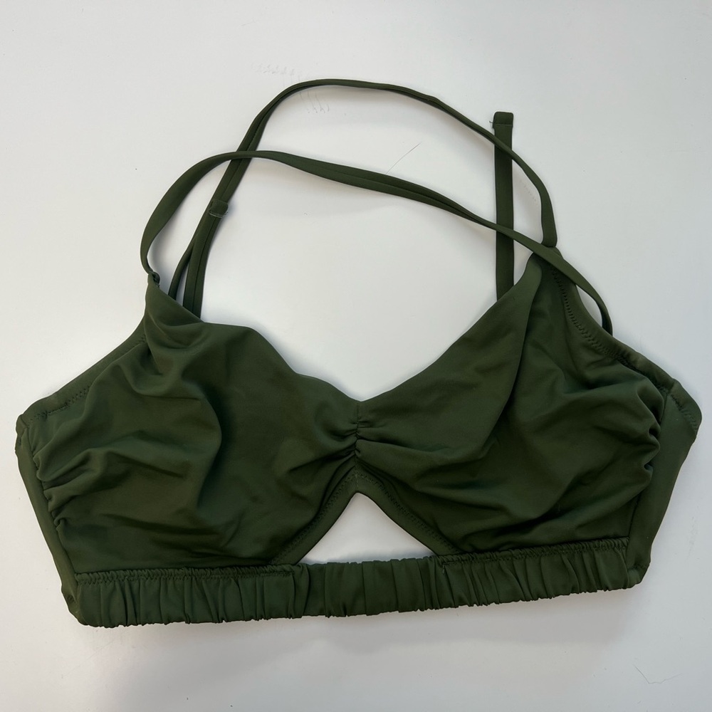 Shade and Shore (Target) Olive Green Women's Swim Top 34DD